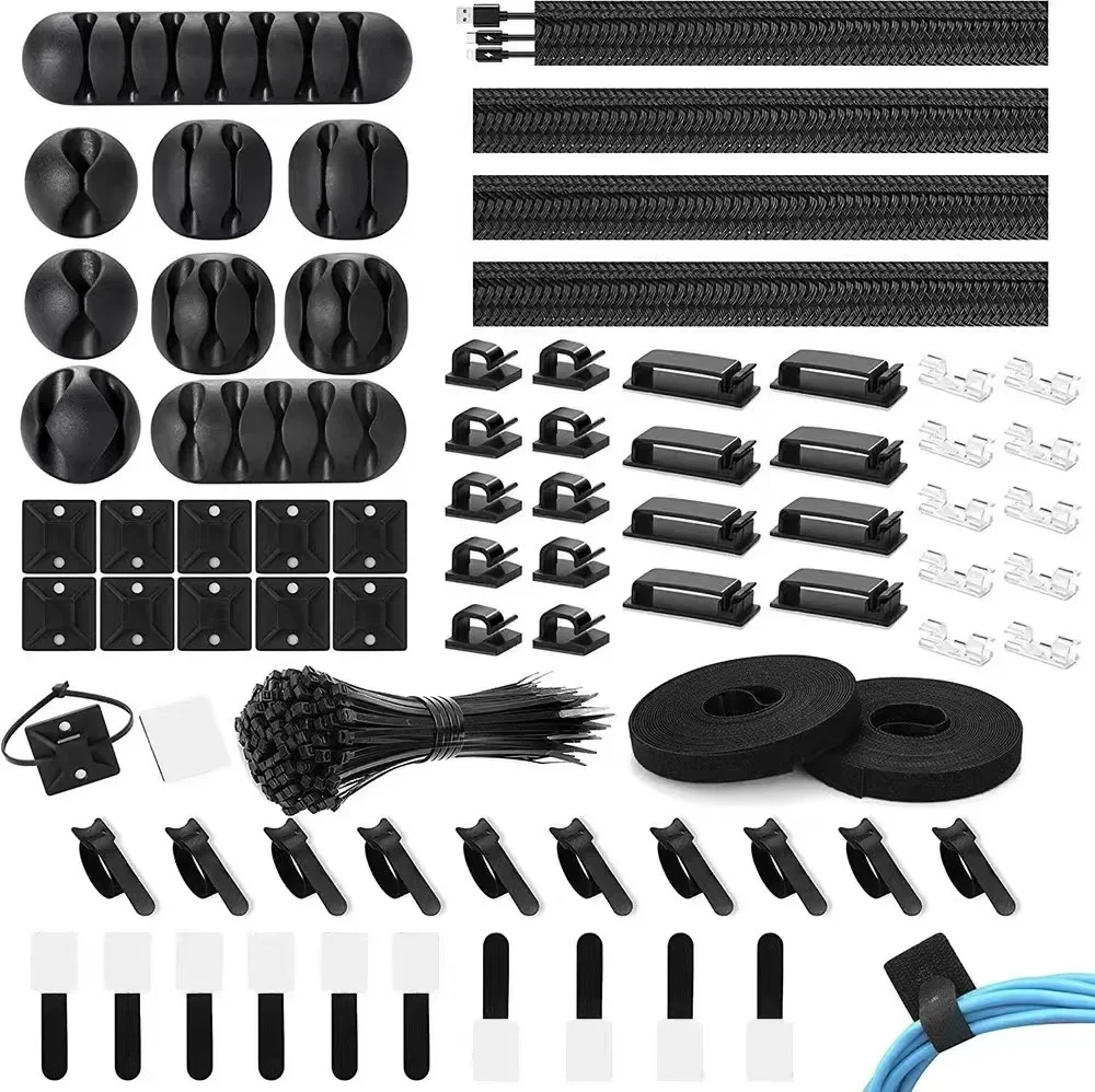 Car Cable Organizer - 173 шт. Зажимы для организации кабелей,